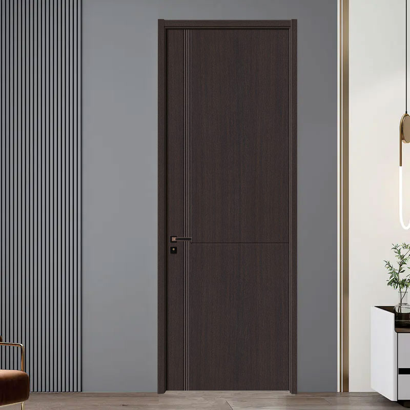 GW-113 Cửa phòng nội thất MDF PVC màu đen